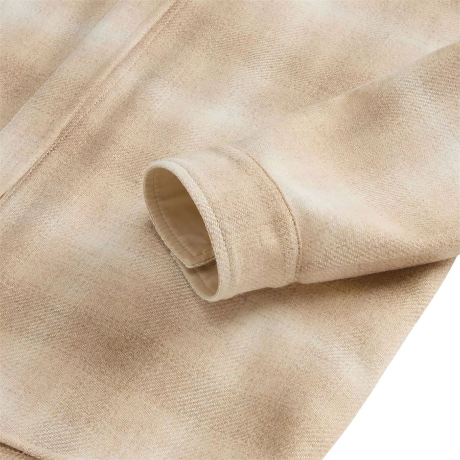 Camicia da donna in misto lana italiana Hombre Beige Woolrich | CFWWSI20028912